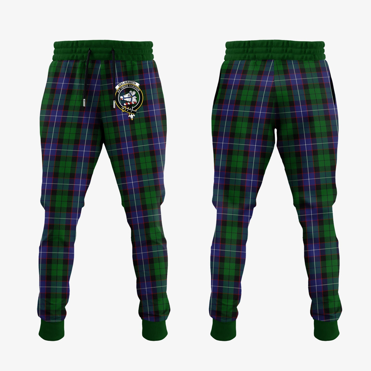 Clan Galbraith Tartan Crest Jogger Sweatpants CF27 Clan Rait Tartan Today   