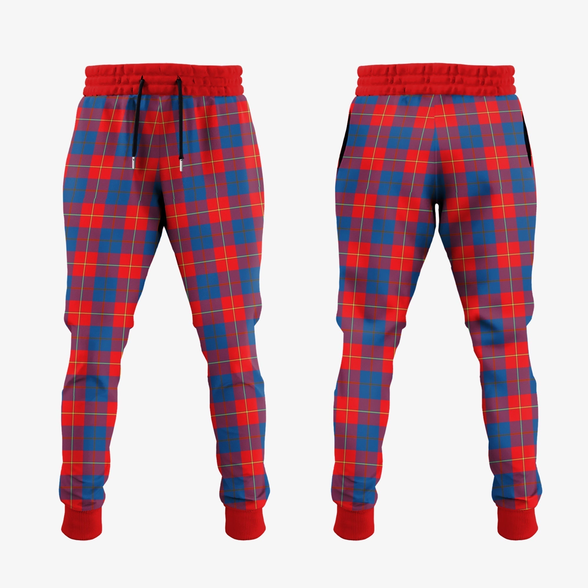 Clan Galloway Red Tartan Crest Jogger Sweatpants MY22 Clan Galloway Tartan Today   