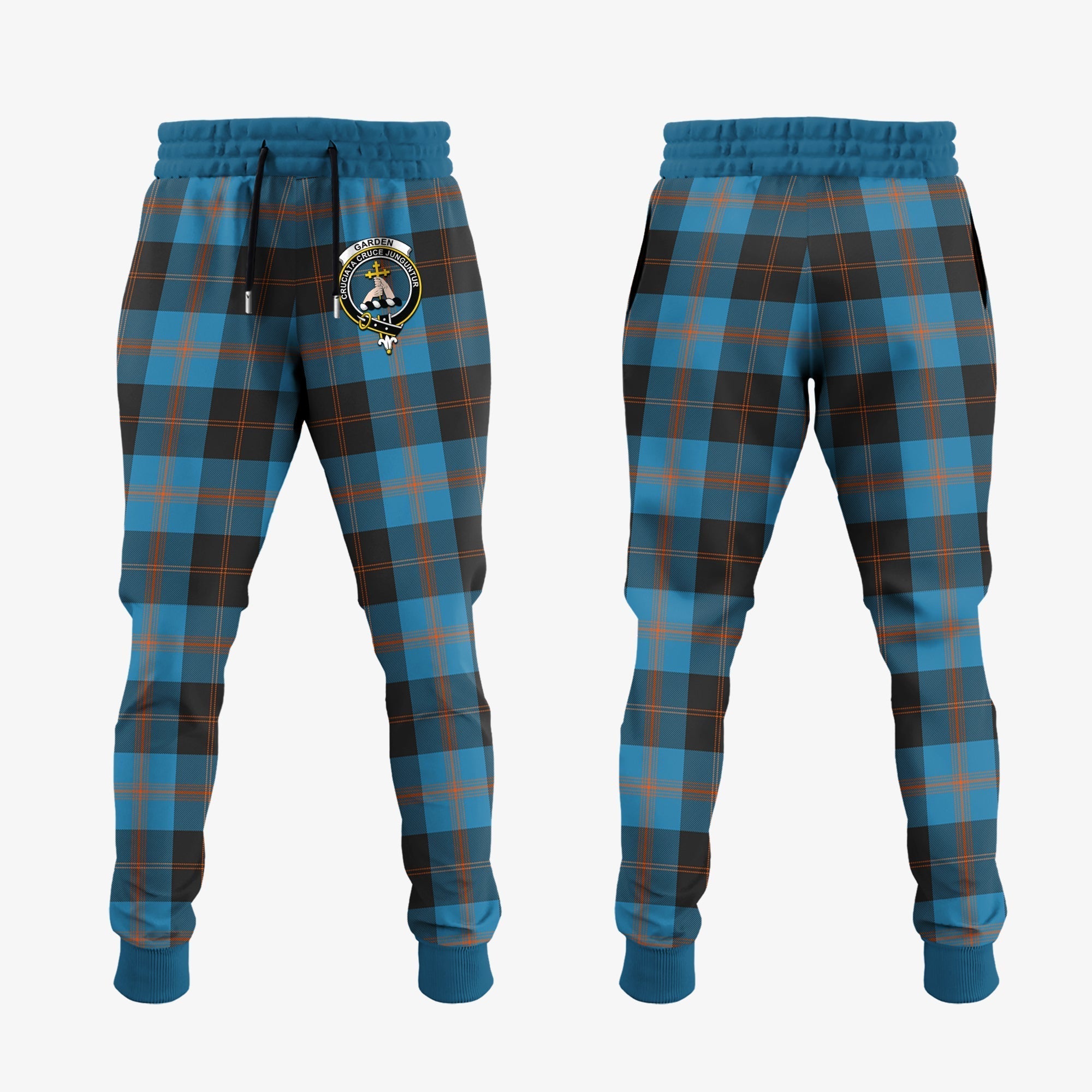 Clan Garden Tartan Crest Jogger Sweatpants UB95 Garden Tartan (Clan Garden) Tartan Today   