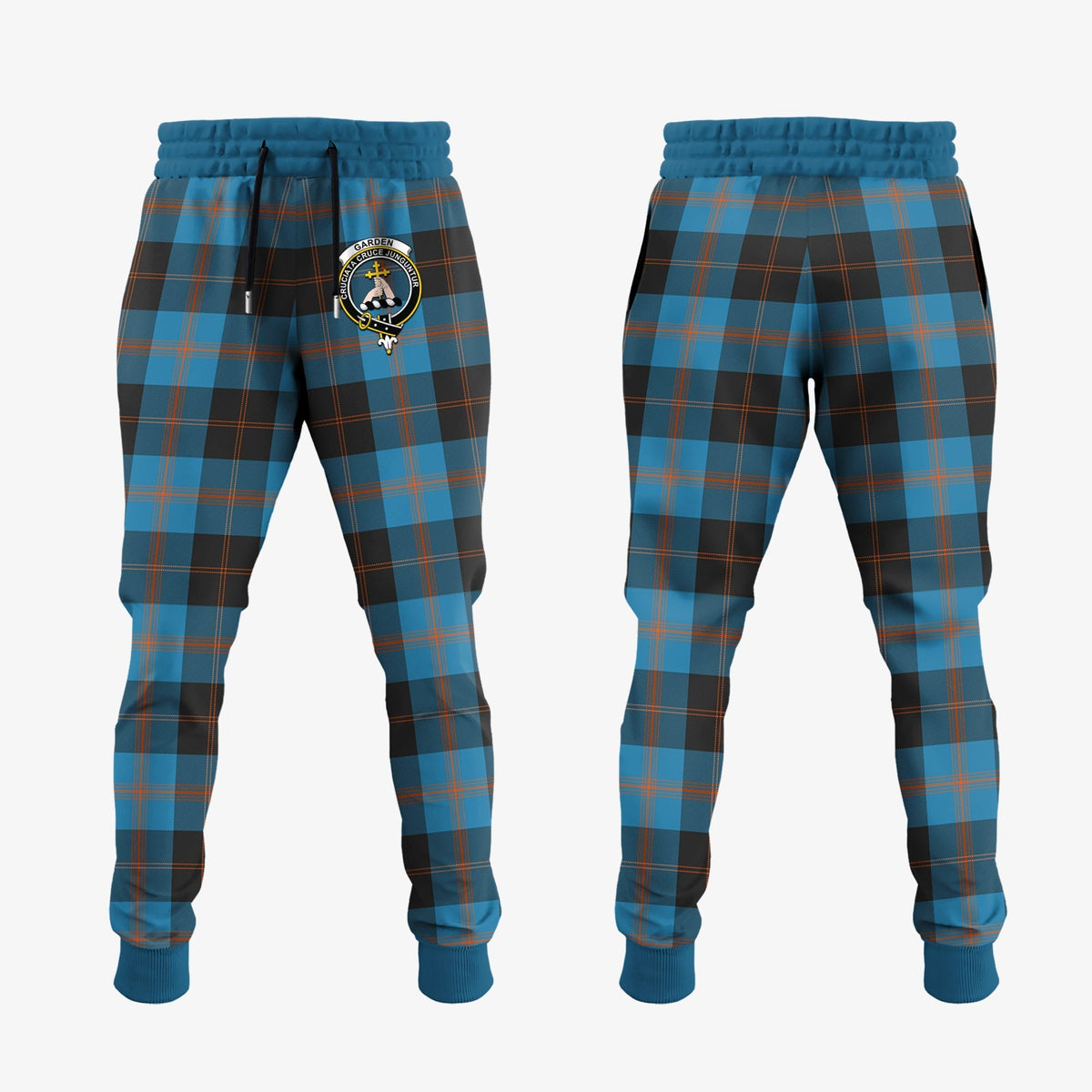 Clan Garden Tartan Crest Jogger Sweatpants UB95 Garden Tartan (Clan Garden) Tartan Today   