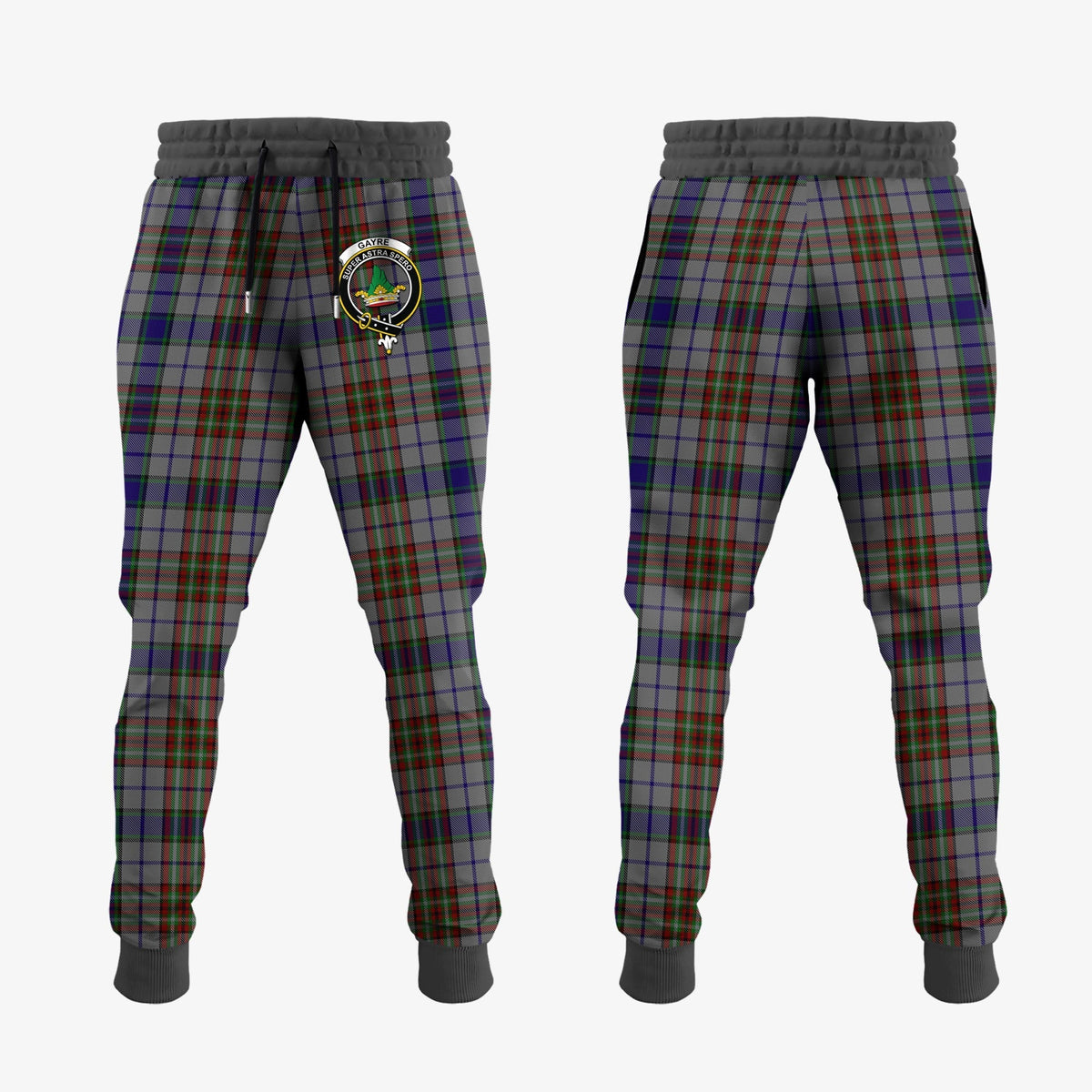 Clan Gayre Hunting Tartan Crest Jogger Sweatpants TC93 Clan Gayre Tartan Today   