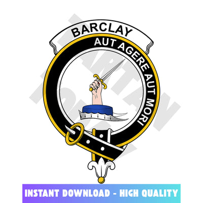 Clan Barclay Tartan Crest, Badges, Heraldry, Clans, Family Scotland PNG, Digital ClipArt High Quality YL34