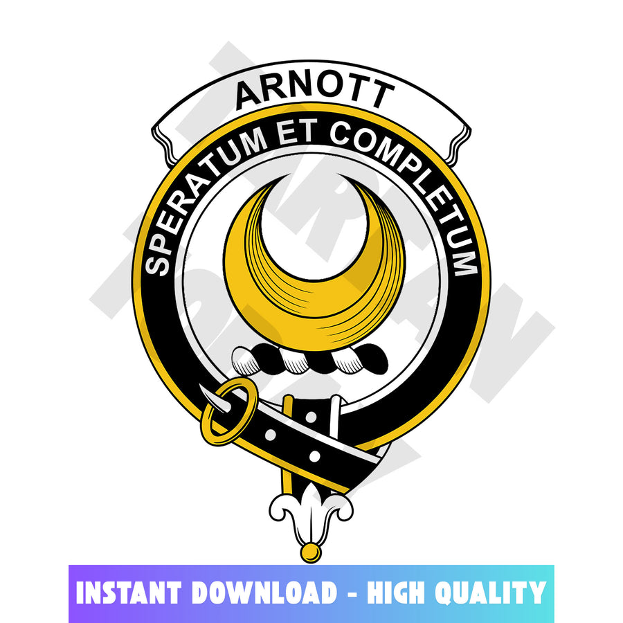 Clan Arnott Tartan Crest, Badges, Heraldry, Clans, Family Scotland PNG, Digital ClipArt High Quality