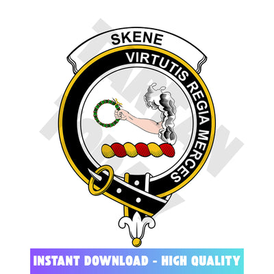 Clan Skene Tartan Crest, Badges, Heraldry, Clans, Family Scotland PNG, Digital ClipArt High Quality DU22