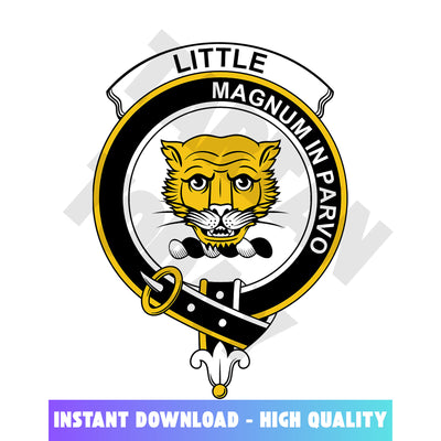 Clan Little Tartan Crest, Badges, Heraldry, Clans, Family Scotland PNG, Digital ClipArt High Quality