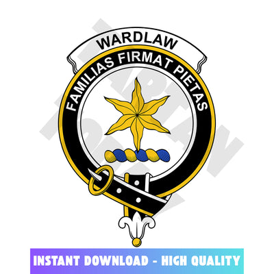 Clan Wardlaw Tartan Crest, Badges, Heraldry, Clans, Family Scotland PNG, Digital ClipArt High Quality