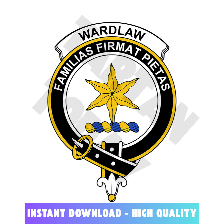 Clan Wardlaw Tartan Crest, Badges, Heraldry, Clans, Family Scotland PNG, Digital ClipArt High Quality