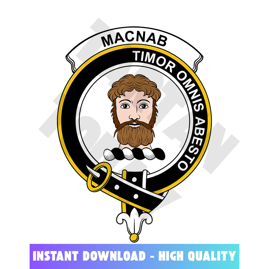 Clan MacNab Tartan Crest, Badges, Heraldry, Clans, Family Scotland PNG, Digital ClipArt High Quality