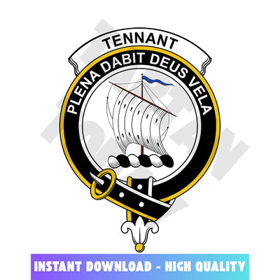Clan Tennant Tartan Crest, Badges, Heraldry, Clans, Family Scotland PNG, Digital ClipArt High Quality