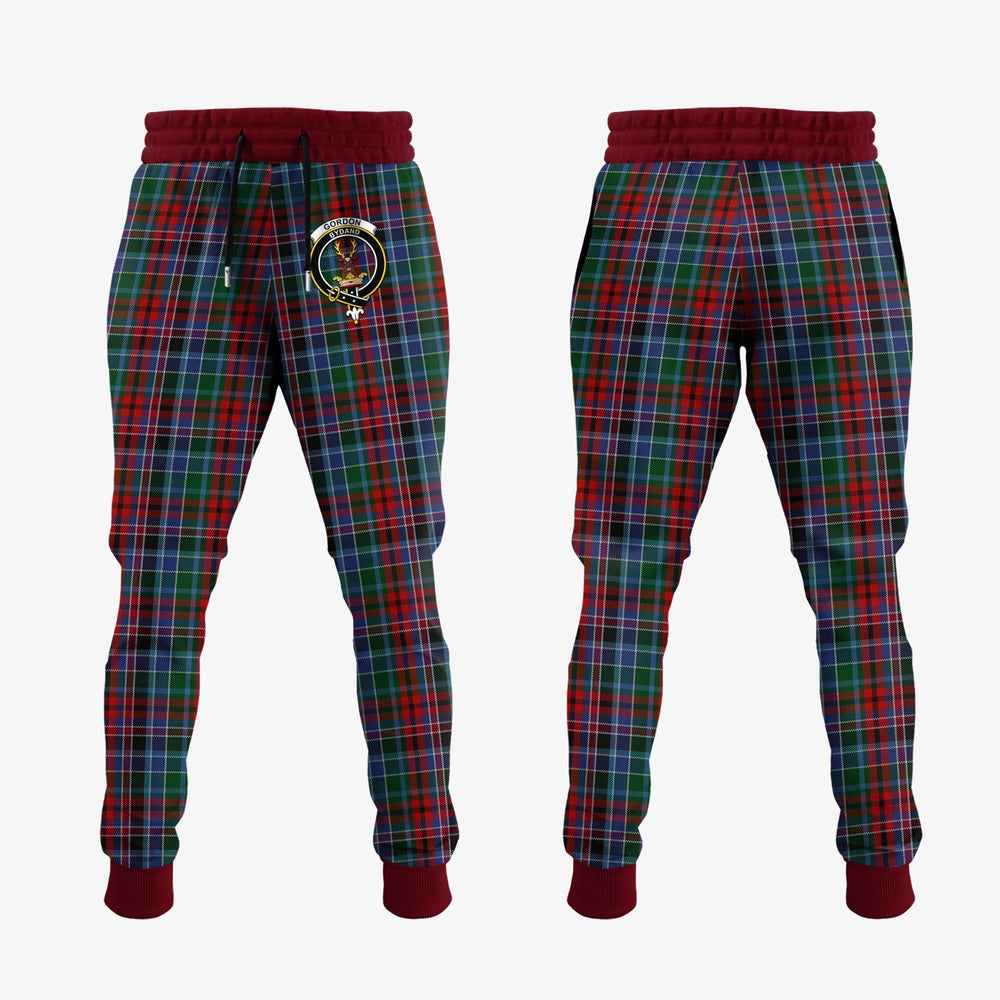 Clan Gordon Red Tartan Crest Jogger Sweatpants MR42 Clan Gordon Tartan Today   