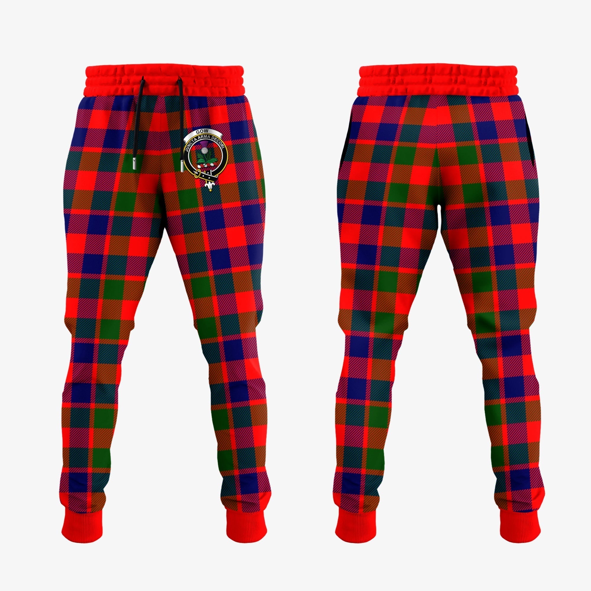 Clan Gow Of Skeoch Tartan Crest Jogger Sweatpants YG41 Clan Gow Tartan Today   