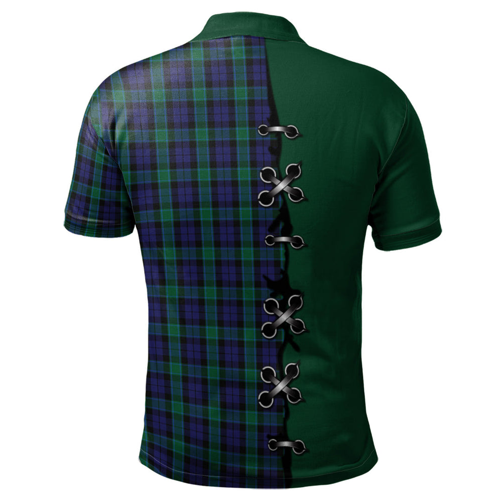 Clan Graham of Menteith Tartan Polo Shirt - Lion Rampant And Celtic Thistle Style QW46 Graham of Menteith Tartan Tartan Polo   