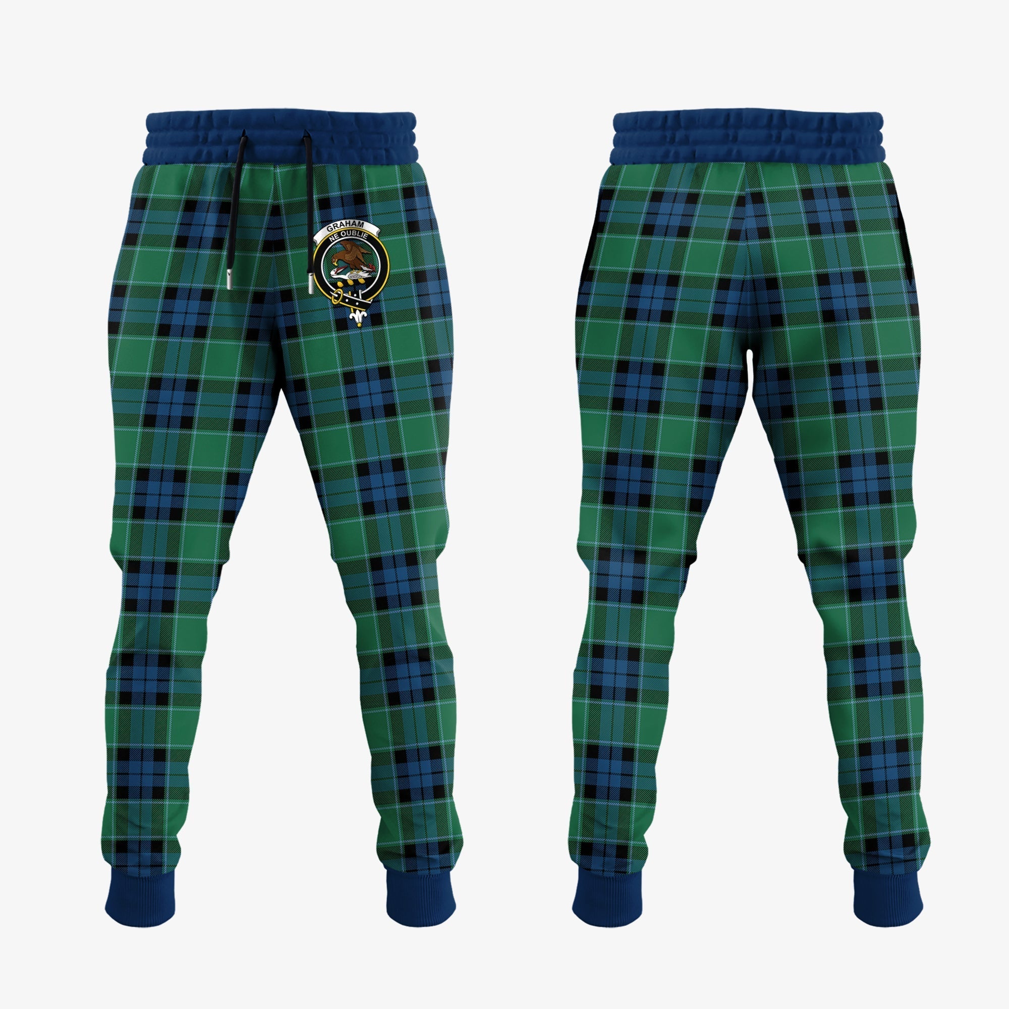 Clan Graham Of Menteith Ancient Tartan Crest Jogger Sweatpants HG38 Clan Graham Tartan Today   