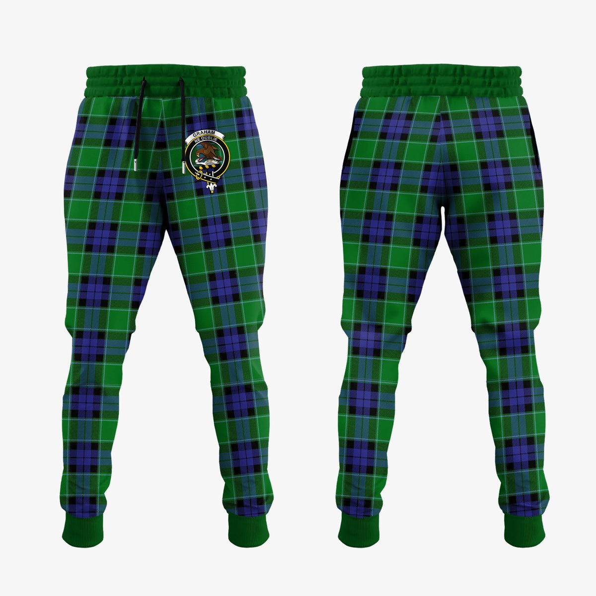 Clan Graham Of Menteith Modern Tartan Crest Jogger Sweatpants HR65 Clan Graham Tartan Today   