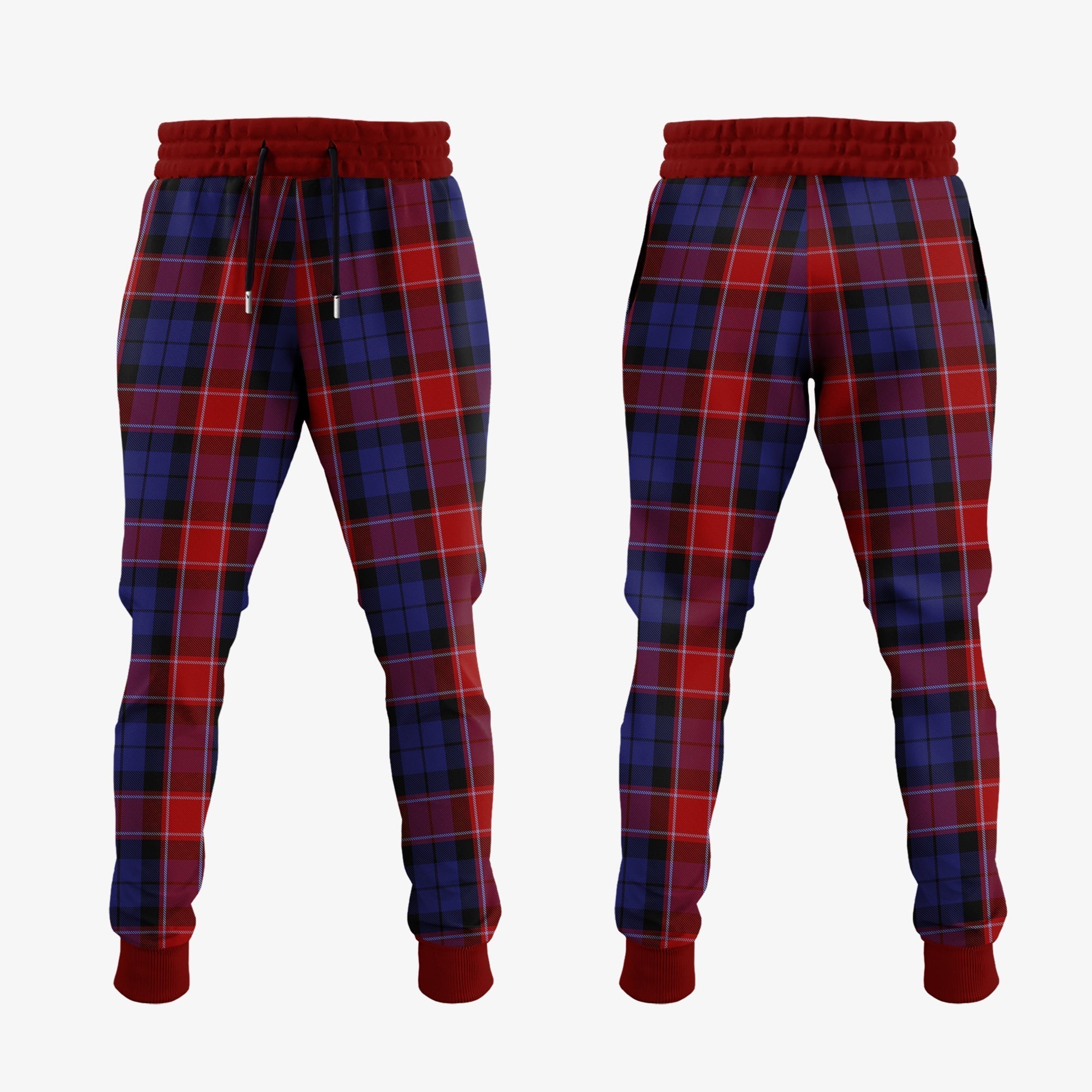 Clan Graham Of Menteith Red Tartan Crest Jogger Sweatpants ZP48 Clan Graham Tartan Today   