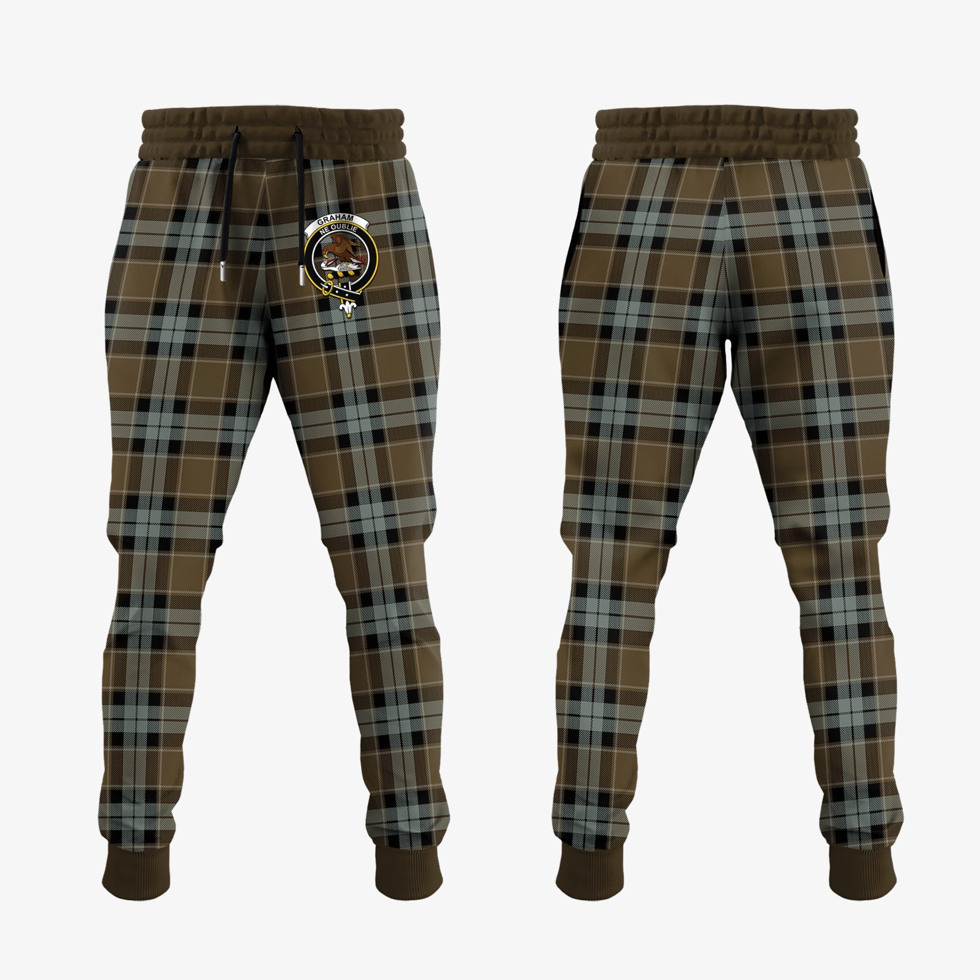 Clan Graham Of Menteith Weathered Tartan Crest Jogger Sweatpants ZU88 Clan Graham Tartan Today   