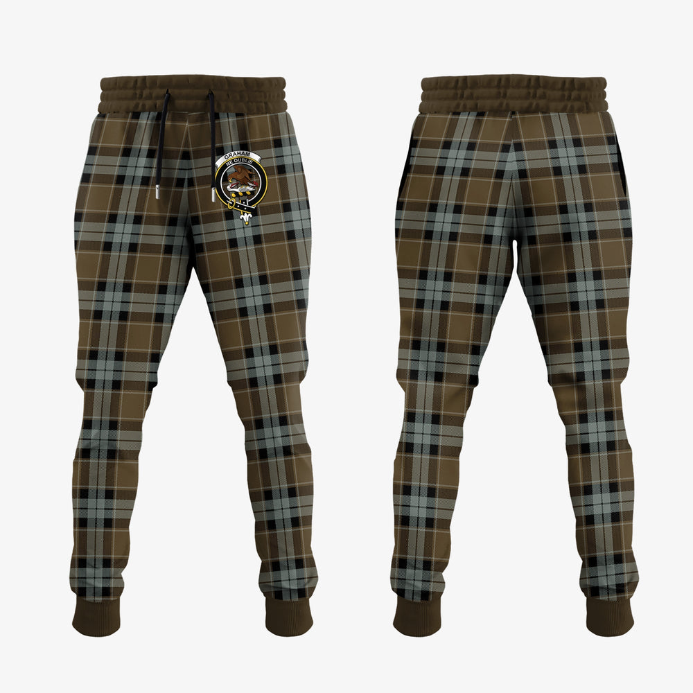 Clan Graham Of Menteith Weathered Tartan Crest Jogger Sweatpants ZU88 Clan Graham Tartan Today   
