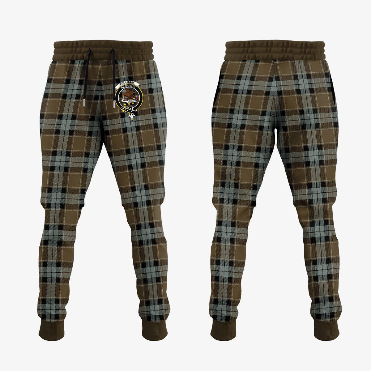 Clan Graham Of Menteith Weathered Tartan Crest Jogger Sweatpants ZU88 Clan Graham Tartan Today   