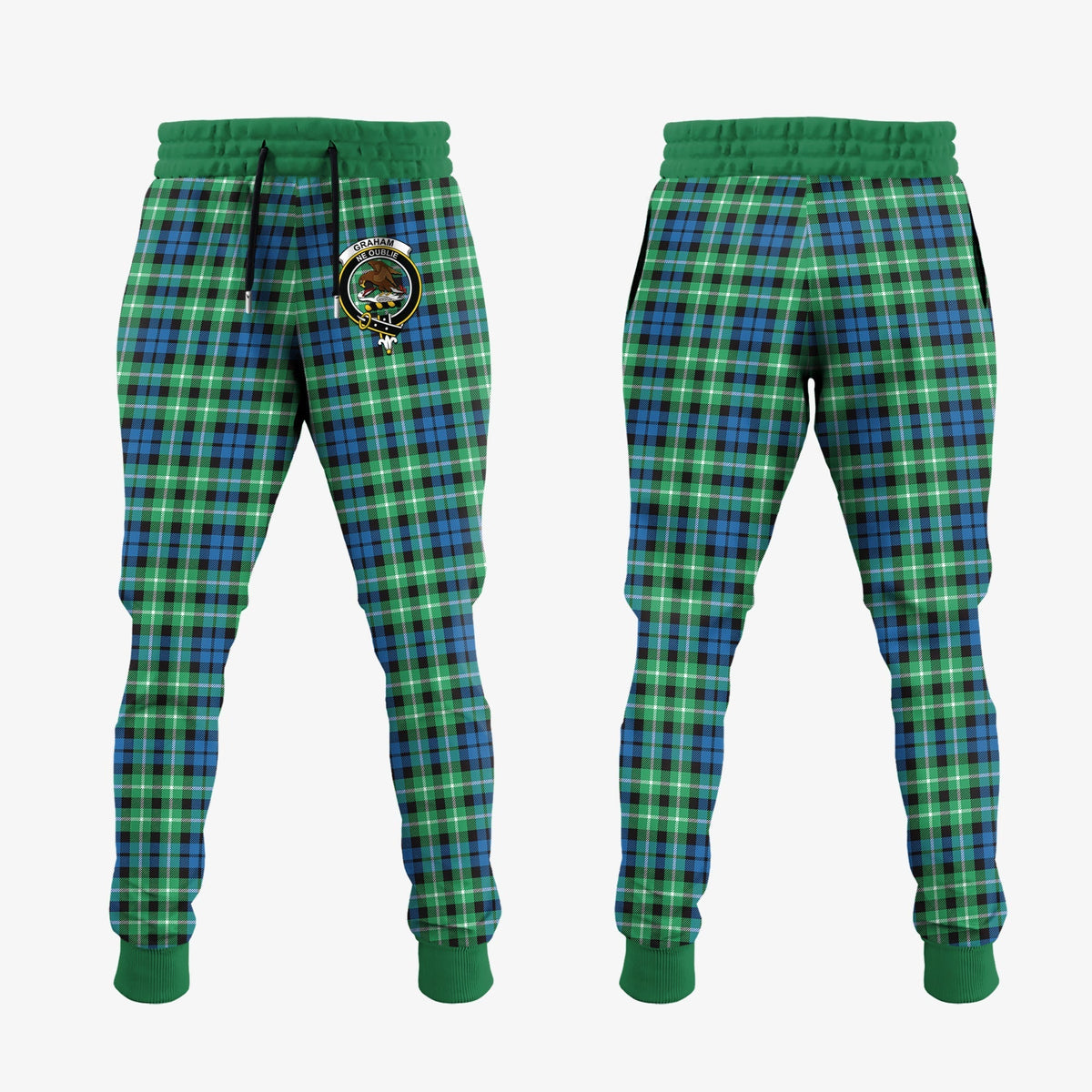 Clan Graham Of Montrose Ancient Tartan Crest Jogger Sweatpants AT20 Clan Rose Tartan Today   