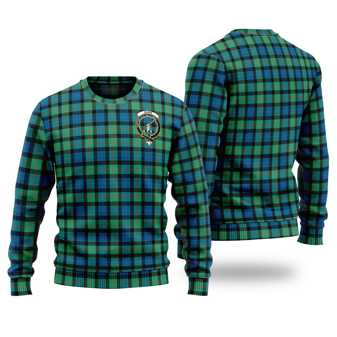 Clan Gunn Ancient Tartan Christmas Ugly Sweater SM34 Gunn Ancient Tartan Tartan Sweater   