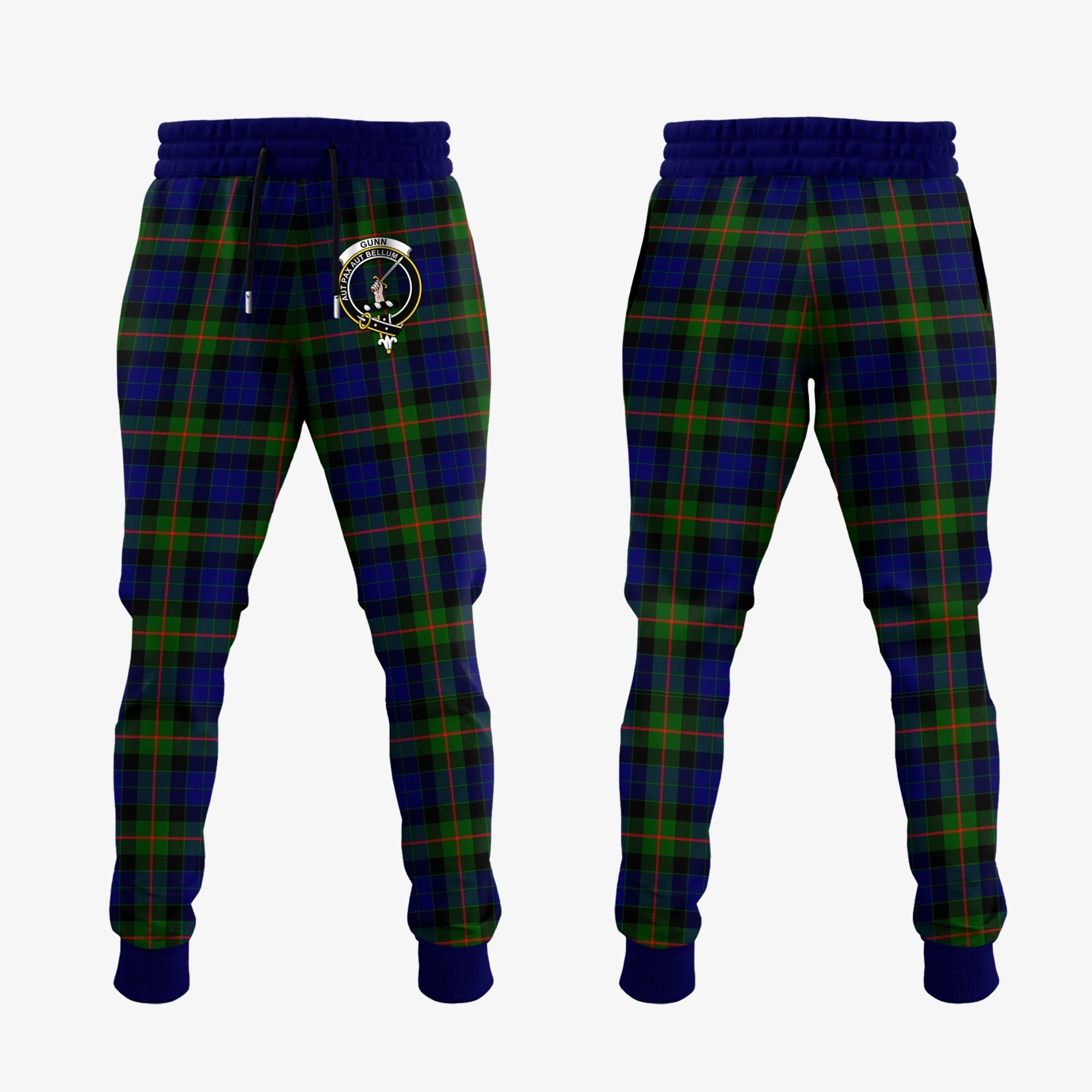 Clan Gunn Modern Tartan Crest Jogger Sweatpants UR86 Clan Gunn Tartan Today   