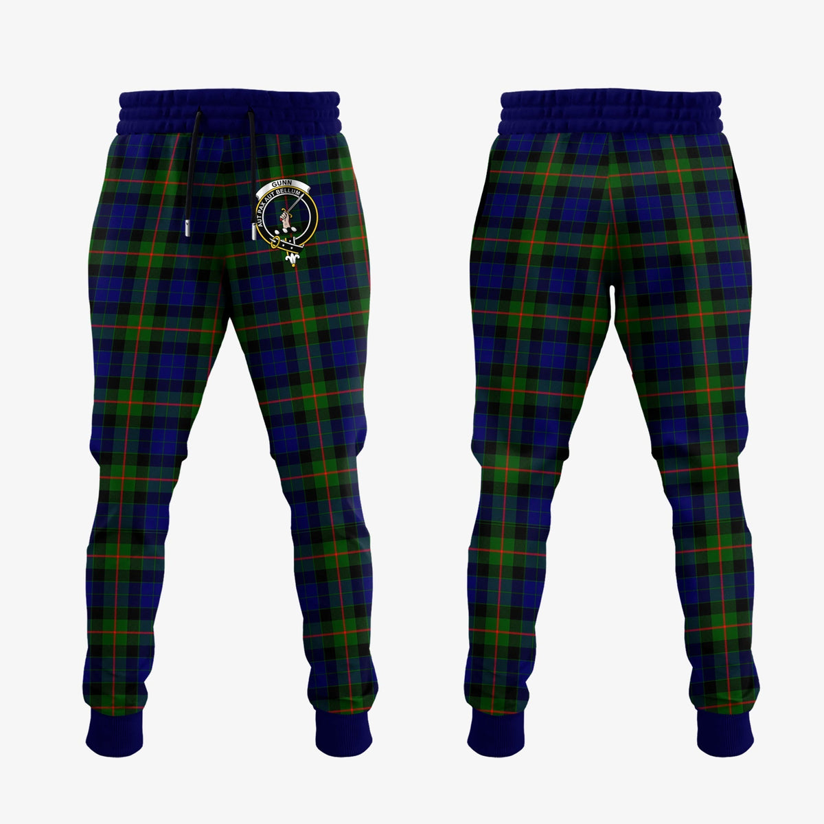 Clan Gunn Modern Tartan Crest Jogger Sweatpants UR86 Clan Gunn Tartan Today   