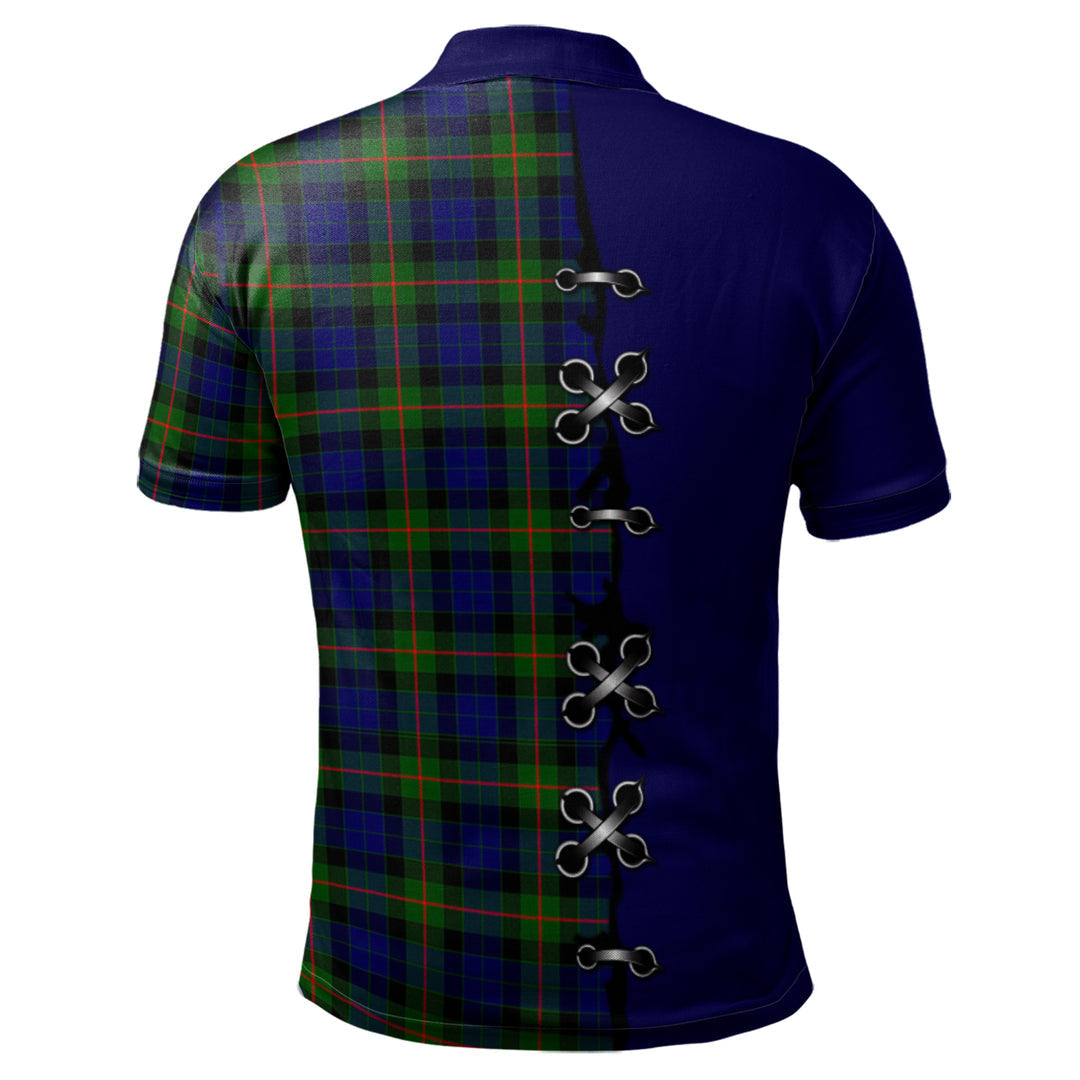 Clan Gunn Modern Tartan Polo Shirt - Lion Rampant And Celtic Thistle Style LJ72 Gunn Modern Tartan Tartan Polo   