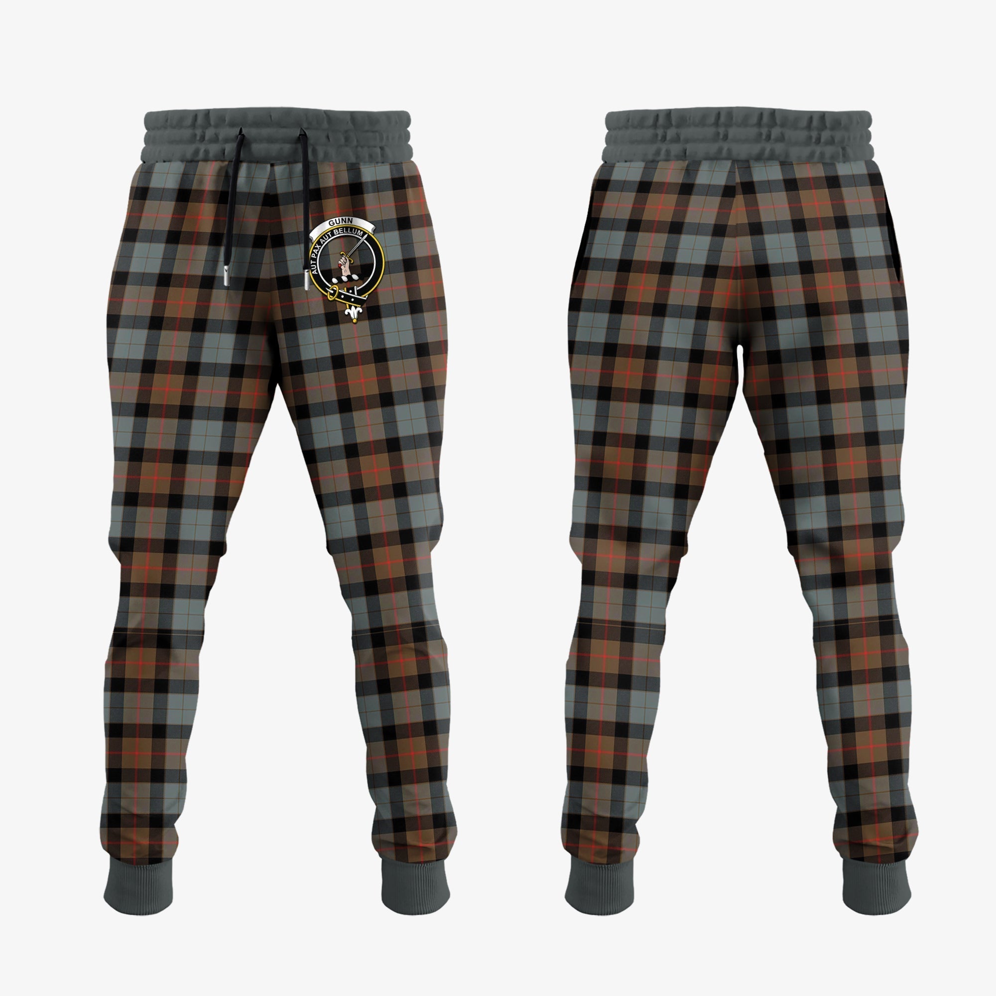 Clan Gunn Weathered Tartan Crest Jogger Sweatpants SC29 Clan Gunn Tartan Today   