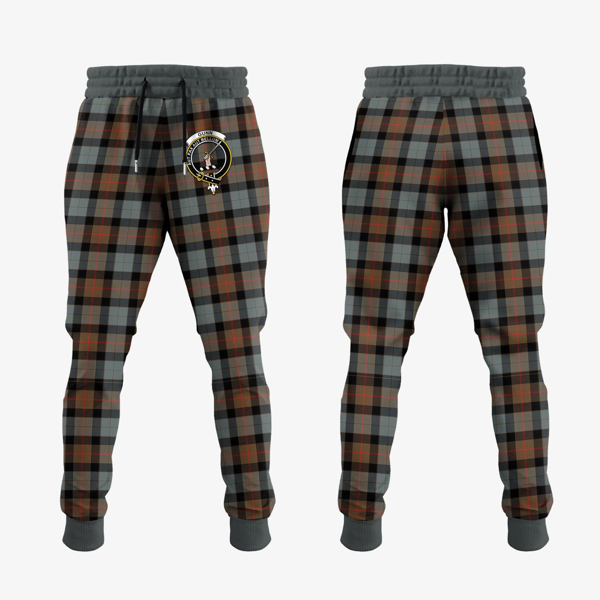 Clan Gunn Weathered Tartan Crest Jogger Sweatpants SC29 Clan Gunn Tartan Today   