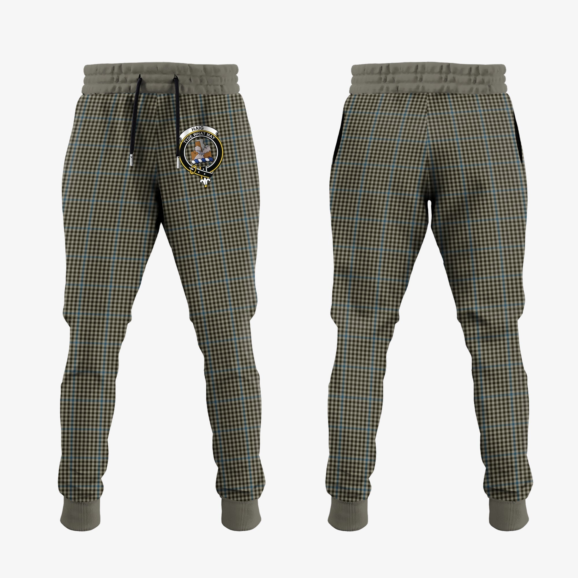 Clan Haig Tartan Crest Jogger Sweatpants RX24 Clan Haig Tartan Today   