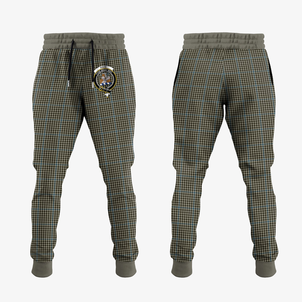 Clan Haig Tartan Crest Jogger Sweatpants RX24 Clan Haig Tartan Today   