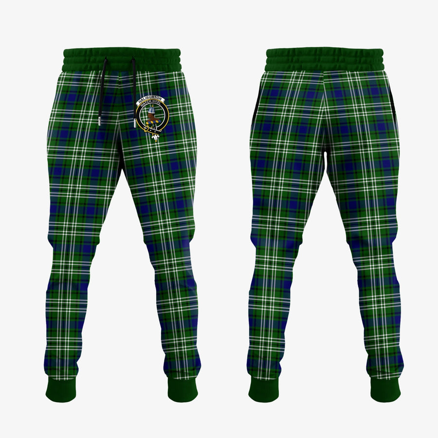 Clan Haliburton Tartan Crest Jogger Sweatpants