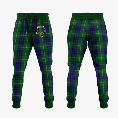 Clan Hamilton Green Hunting Tartan Crest Jogger Sweatpants XO91