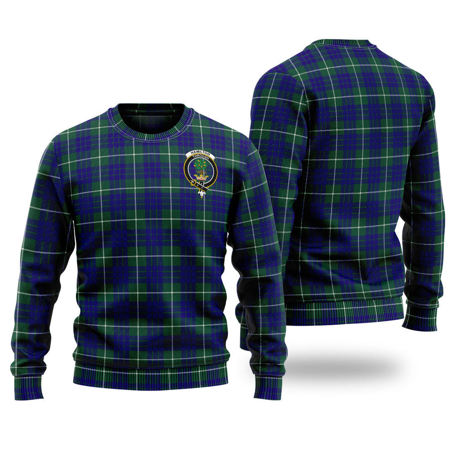 Clan Hamilton Hunting Modern Tartan Christmas Ugly Sweater PY35 Hamilton Hunting Modern Tartan Tartan Sweater   