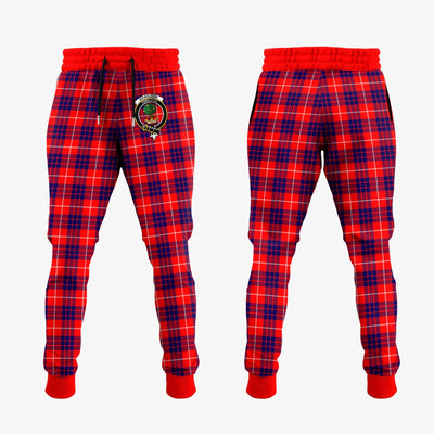 Clan Hamilton Modern Tartan Crest Jogger Sweatpants EE35