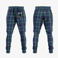 Clan Hannay Blue Tartan Crest Jogger Sweatpants YP44 Clan Hannay Tartan Today   
