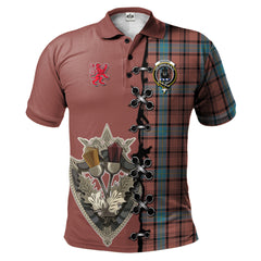 Clan Hannay Dress Tartan Polo Shirt - Lion Rampant And Celtic Thistle Style NR33 Hannay Dress Tartan Tartan Polo   