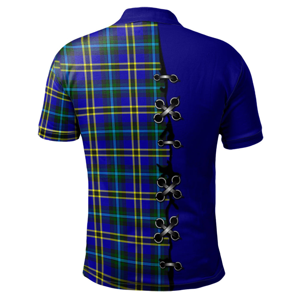 Clan Hope Modern Tartan Polo Shirt - Lion Rampant And Celtic Thistle Style TK22 Hope Modern Tartan Tartan Polo   