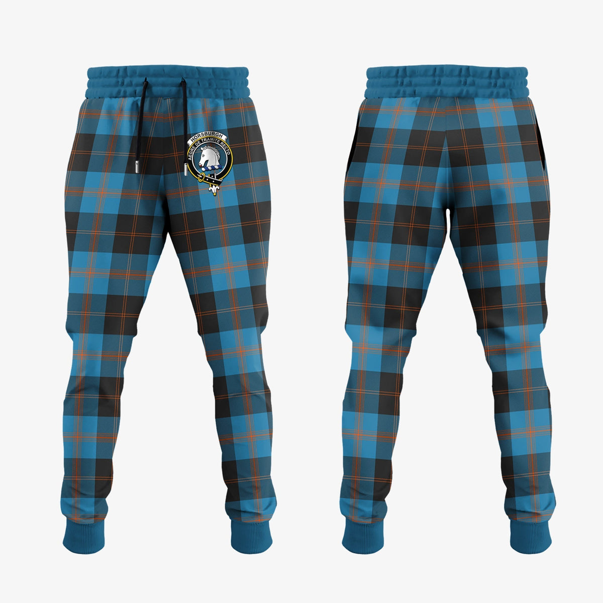 Clan Horsburgh Tartan Crest Jogger Sweatpants MA53 Clan Horsburgh Tartan Today   