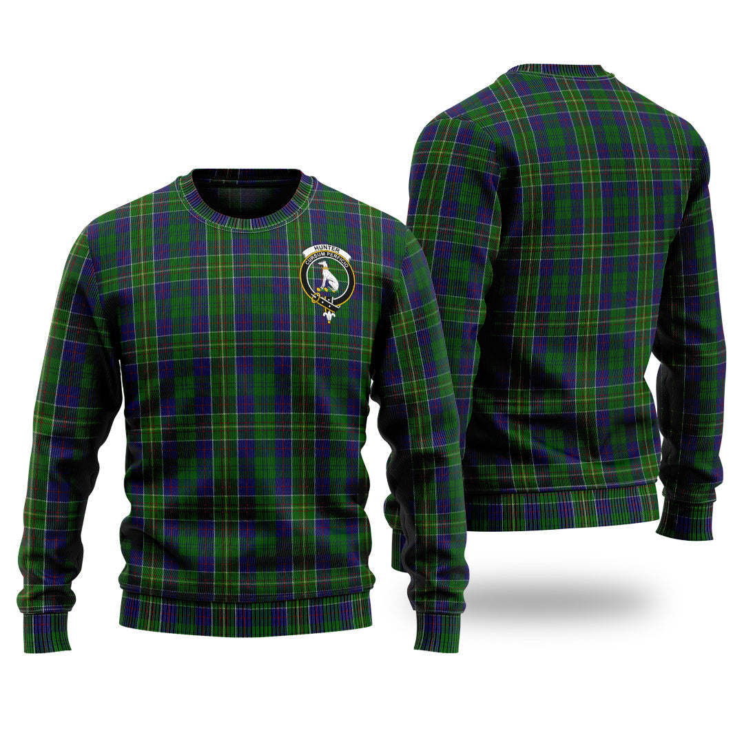 Clan Hunter Of Hunterston Tartan Christmas Ugly Sweater RH56 Hunter Of Hunterston Tartan Tartan Sweater   