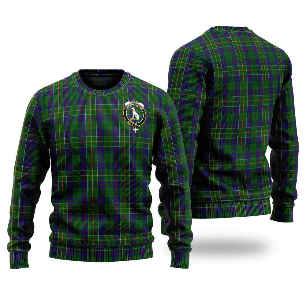 Clan Hunter Of Hunterston Tartan Christmas Ugly Sweater RH56 Hunter Of Hunterston Tartan Tartan Sweater   