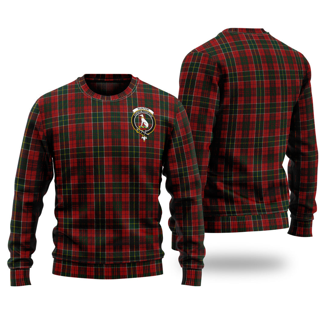 Clan Hunter USA Tartan Christmas Ugly Sweater VE95 Hunter USA Tartan Tartan Sweater   