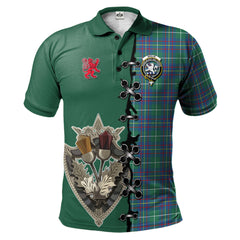 Clan Inglis Ancient Tartan Polo Shirt - Lion Rampant And Celtic Thistle Style OB56 Inglis Ancient Tartan Tartan Polo   