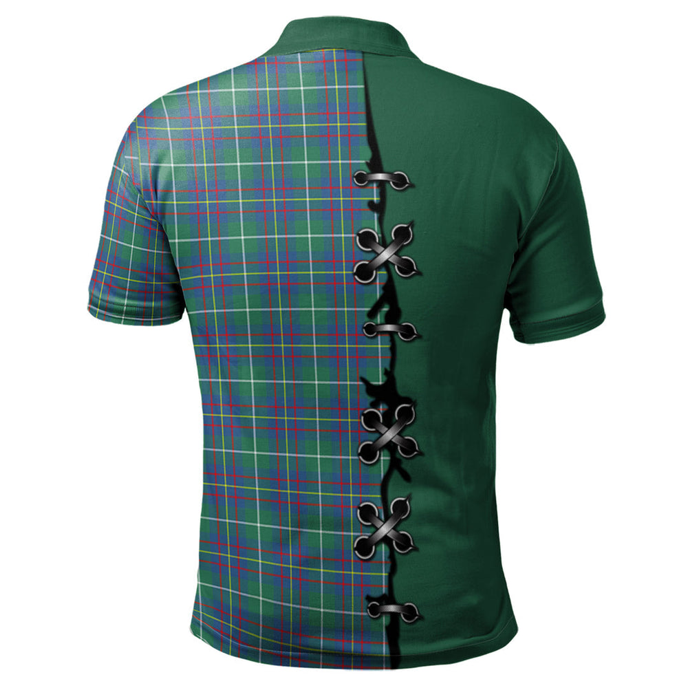 Clan Inglis Ancient Tartan Polo Shirt - Lion Rampant And Celtic Thistle Style OB56 Inglis Ancient Tartan Tartan Polo   