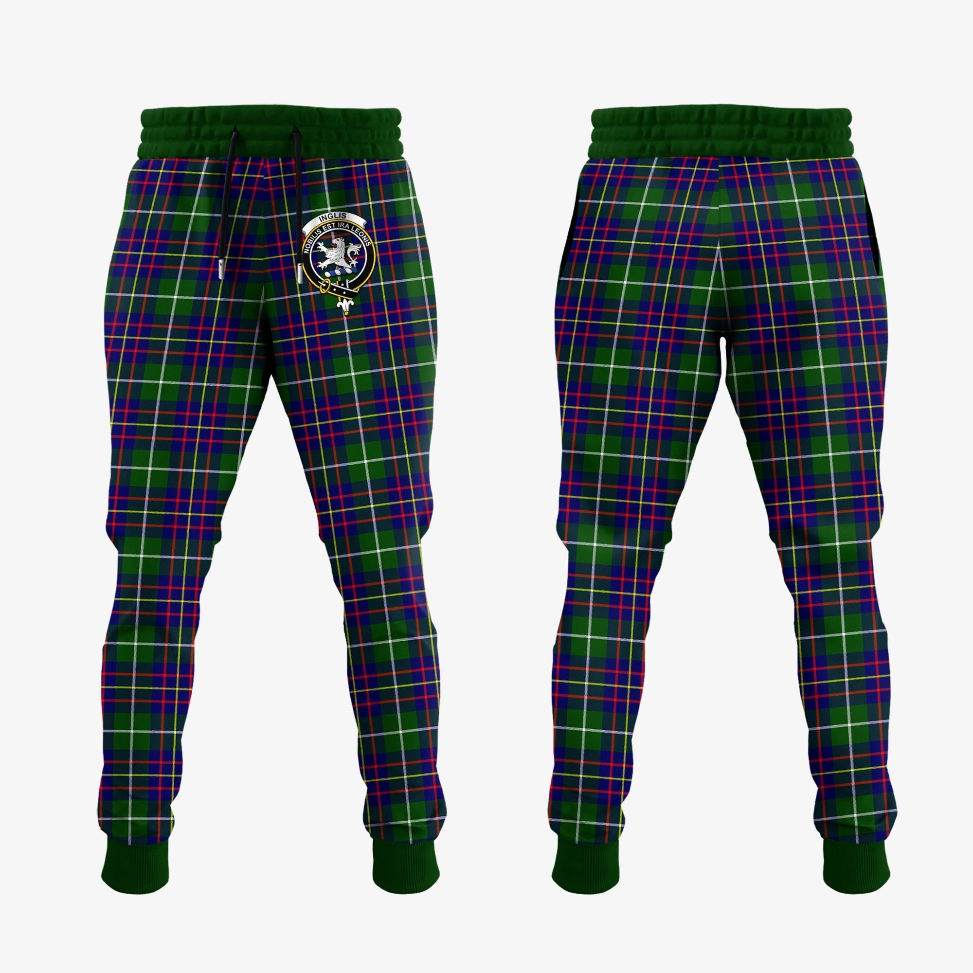 Clan Inglis Modern Tartan Crest Jogger Sweatpants EQ52 Clan Inglis Tartan Today   