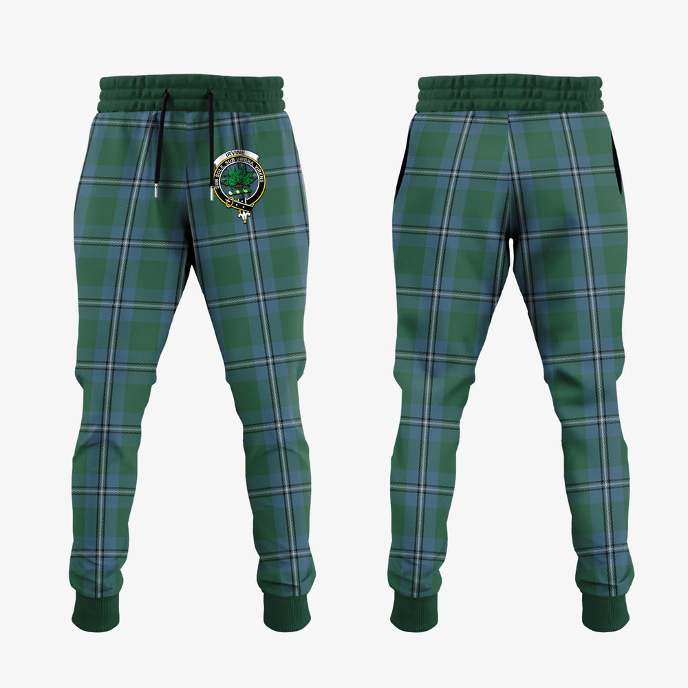 Clan Irvine Of Drum Tartan Crest Jogger Sweatpants ED24 Clan Irvine Tartan Today   