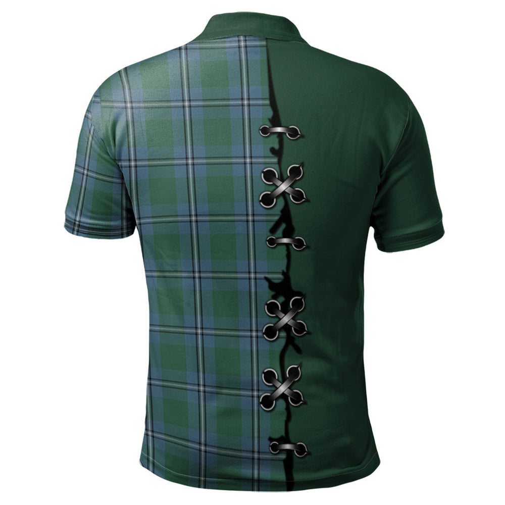 Clan Irvine of Drum Tartan Polo Shirt - Lion Rampant And Celtic Thistle Style WW52 Irvine of Drum Tartan Tartan Polo   