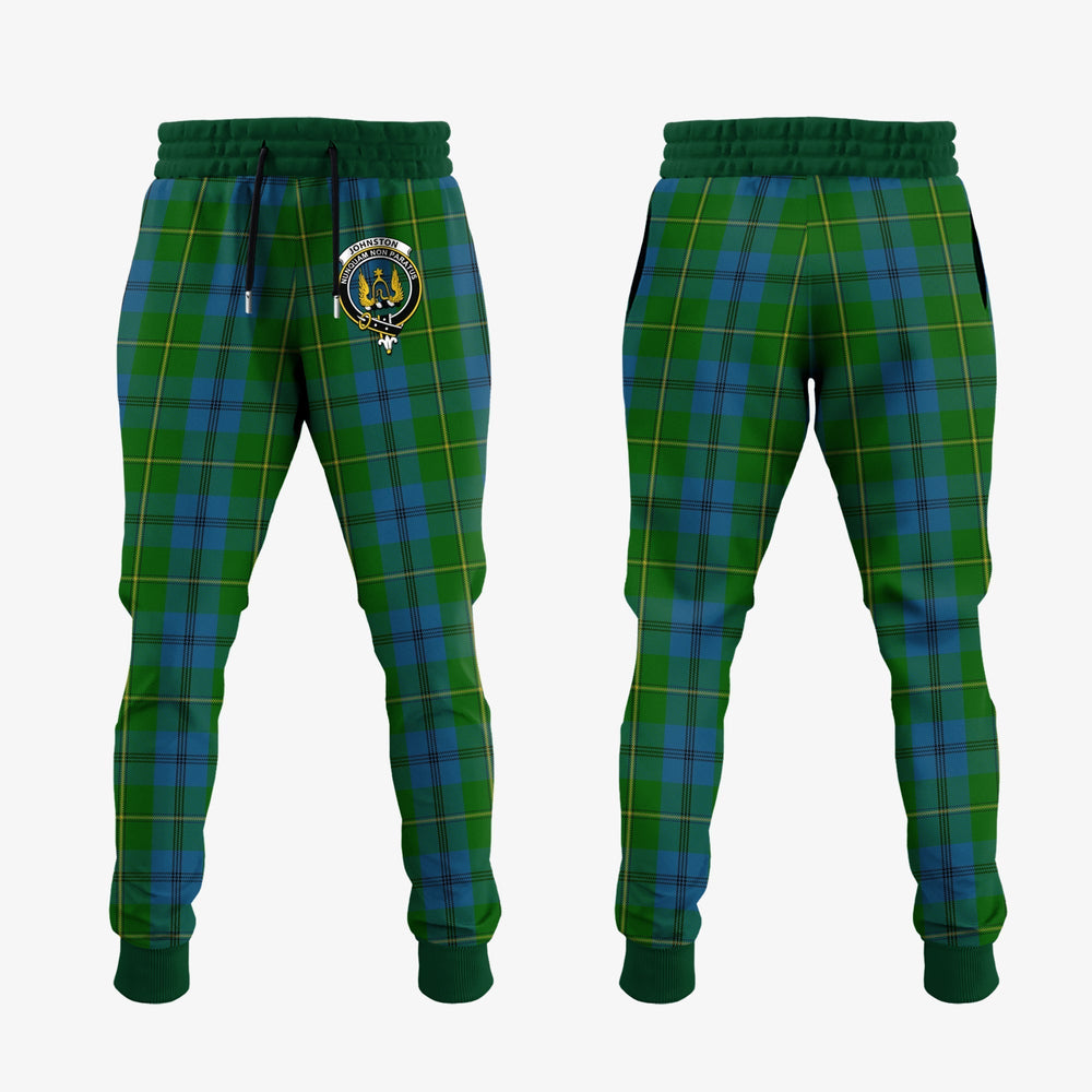Clan Johnston Tartan Crest Jogger Sweatpants OQ33 Clan Johnston Tartan Today   