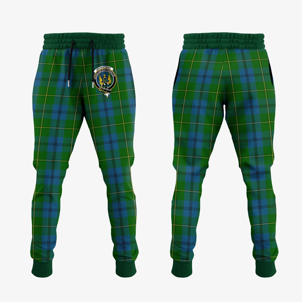 Clan Johnstone Tartan Crest Jogger Sweatpants EC51 Clan Johnstone Tartan Today   