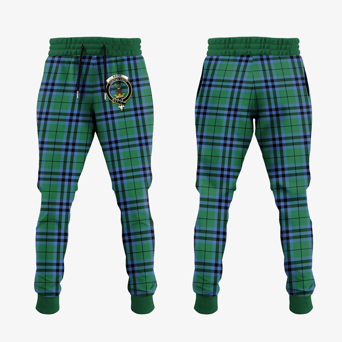 Clan Keith Ancient Tartan Crest Jogger Sweatpants EF74 Clan Keith Tartan Today   